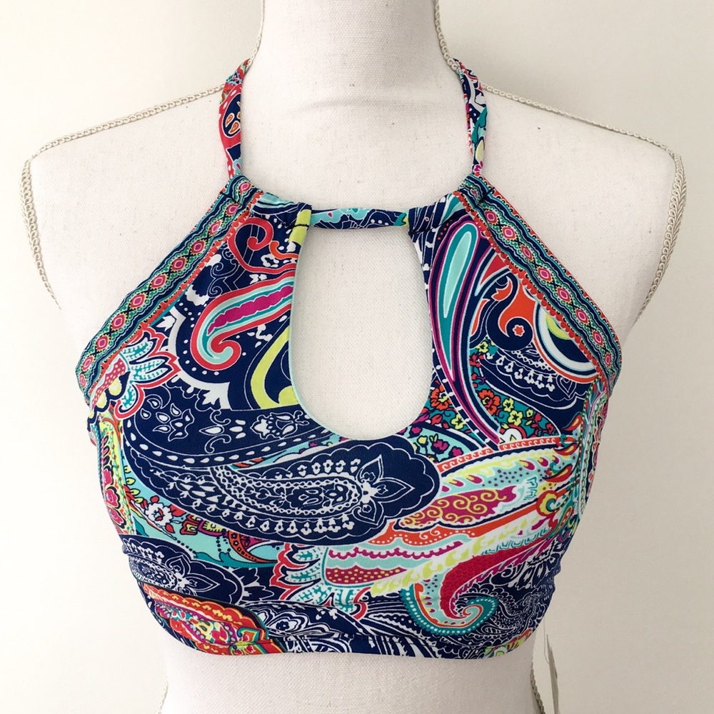 🎉HP x 2🎉 New Size 10 Liz Claiborne Bikini Top Swim Paisley